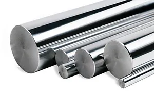 Collection of cylindrical metal rods of various diameters