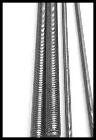 Steel Threaded Rods of varying diameters